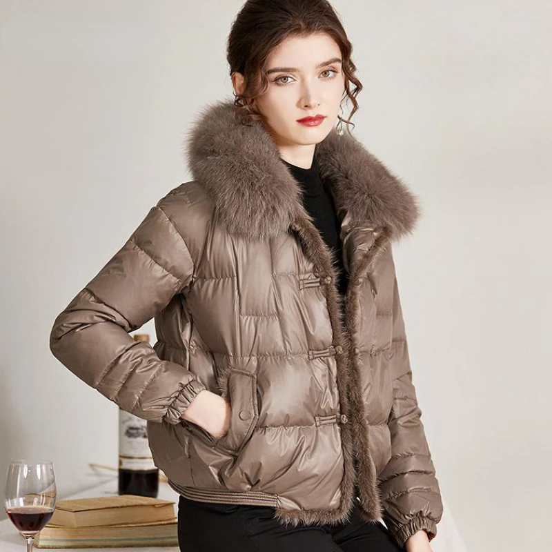 Real Fox Fur Collar Winter Women 90%White Duck Down Jacket Ladies Short Warm Puffer Coat Female Loose Vintage Parka Coats
Real Fox Fur Collar Winter Women 90%White Duck Down Jacket Ladies Short Warm Puffer Coat Female Loose Vintage Parka Coats