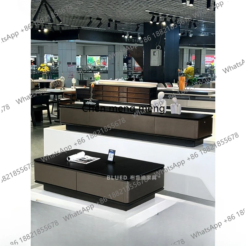 Floor-to-ceiling TV cabinet storage rock slab living room light luxury high-end coffee table combination
Floor-to-ceiling TV cabinet storage rock slab living room light luxury high-end coffee table combination