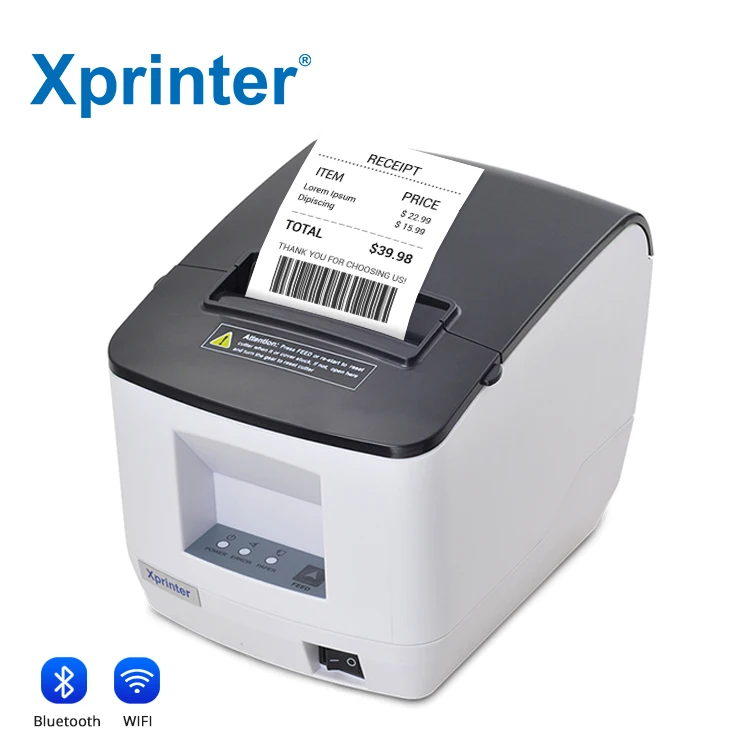 Xprinter XP-V320L 80mm Thermal Receipt Printer Horizontal Wall-Hanging Design Thermal Printer for Shopping