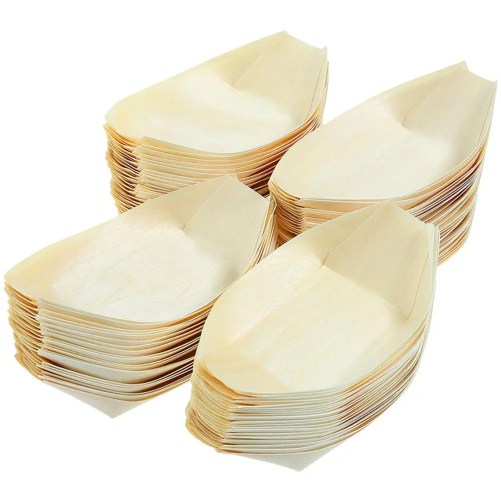 150 Pcs Sushi Kayak Containers for Food Tray Serving Cutlery Trays Boat Plates Wood
150 Pcs Sushi Kayak Containers for Food Tray Serving Cutlery Trays Boat Plates Wood