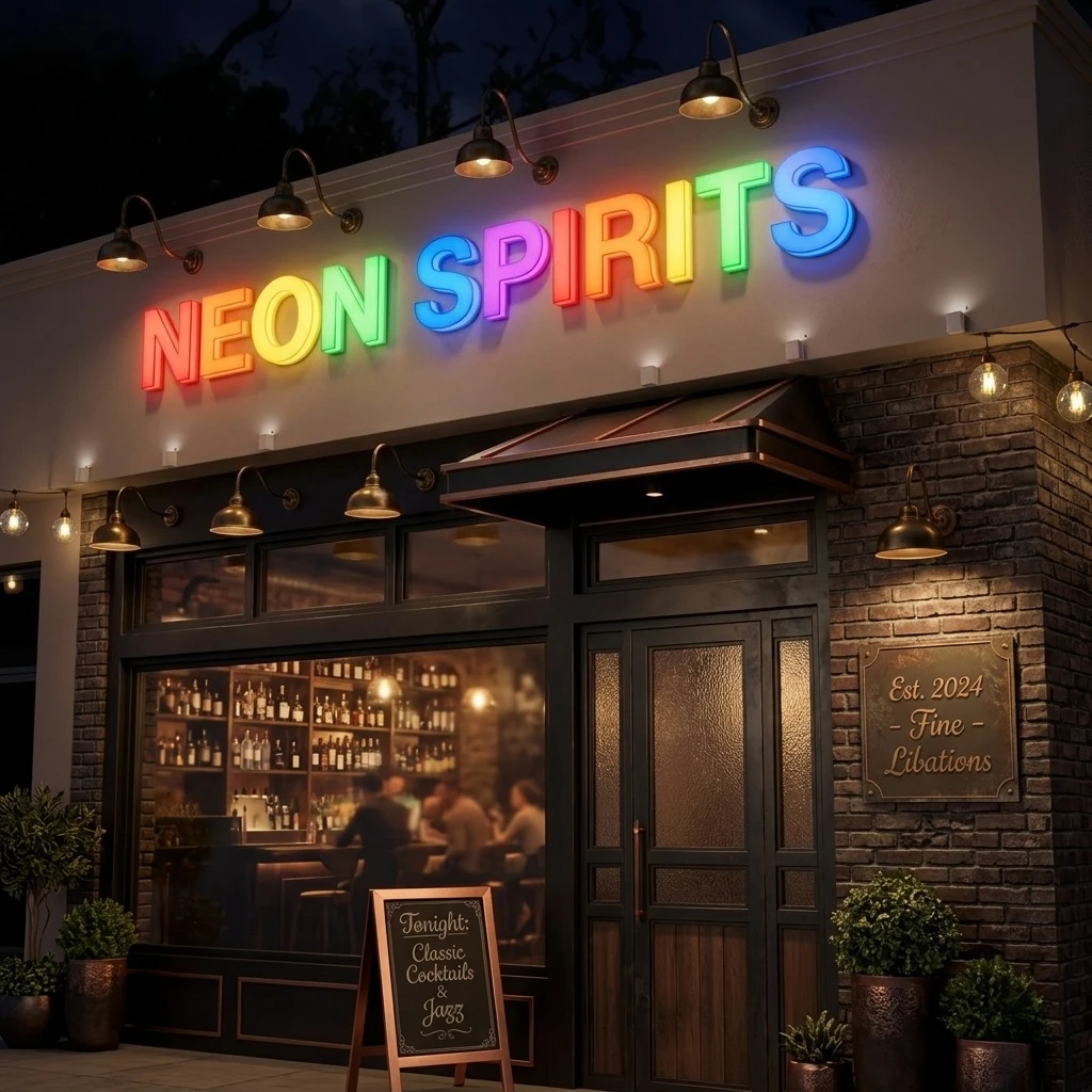 Custom Logo RGB Metal Commercial Signs - Outdoor Wall Light for Garage & Restaurant Decor with LED & Neon-Style Luminous Letters
Custom Logo RGB Metal Commercial Signs - Outdoor Wall Light for Garage & Restaurant Decor with LED & Neon-Style Luminous Letters