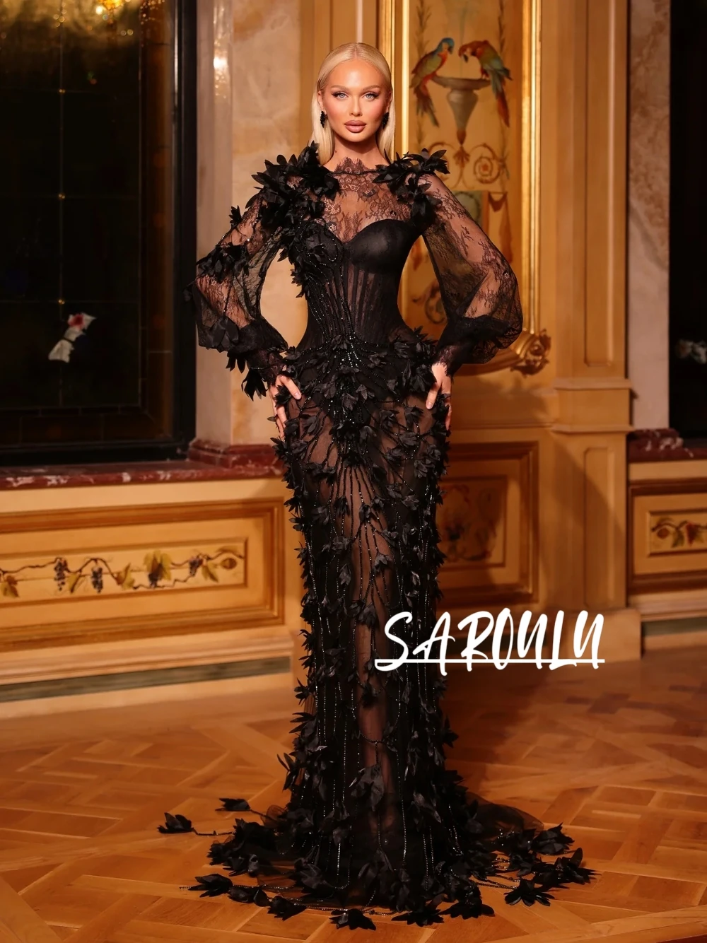 Illusion Mermaid Floral Evening Dress Shiny Lace Customized Corset Prom Gown Unique Boat Neckline Formal Occasions Sexy Wear
Illusion Mermaid Floral Evening Dress Shiny Lace Customized Corset Prom Gown Unique Boat Neckline Formal Occasions Sexy Wear