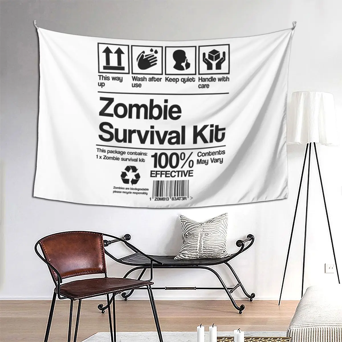 Zombie Survival Kit Tapestry Art Wall Hanging Aesthetic Home Decoration Tapestries for Living Room Bedroom Dorm Room
Zombie Survival Kit Tapestry Art Wall Hanging Aesthetic Home Decoration Tapestries for Living Room Bedroom Dorm Room