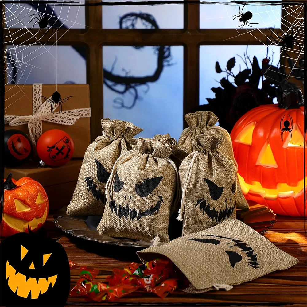 5Pcs 5 X 7 Inch Halloween Burlap Gift Bags Treat with Drawstrings Jute Candy Bags for Halloween Party Favors Decoration Supplies
5Pcs 5 X 7 Inch Halloween Burlap Gift Bags Treat with Drawstrings Jute Candy Bags for Halloween Party Favors Decoration Supplies