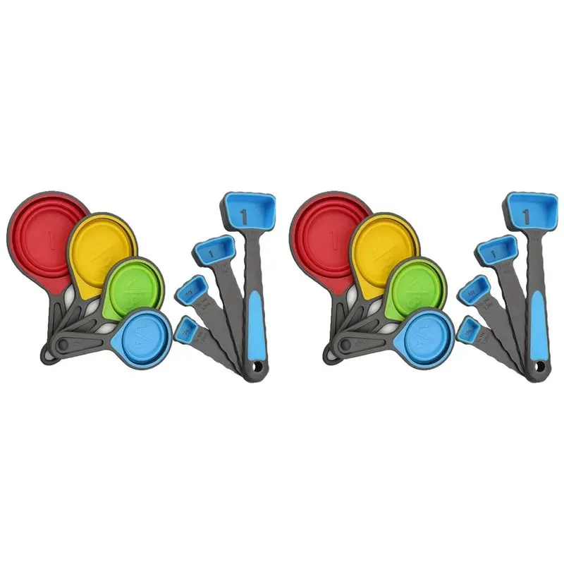 AT05-16X Foldable Silicone Measuring Cups And Measuring Spoons Set, Measuring Spoons For Cooking Baking Dosing Dosing Aid
AT05-16X Foldable Silicone Measuring Cups And Measuring Spoons Set, Measuring Spoons For Cooking Baking Dosing Dosing Aid
