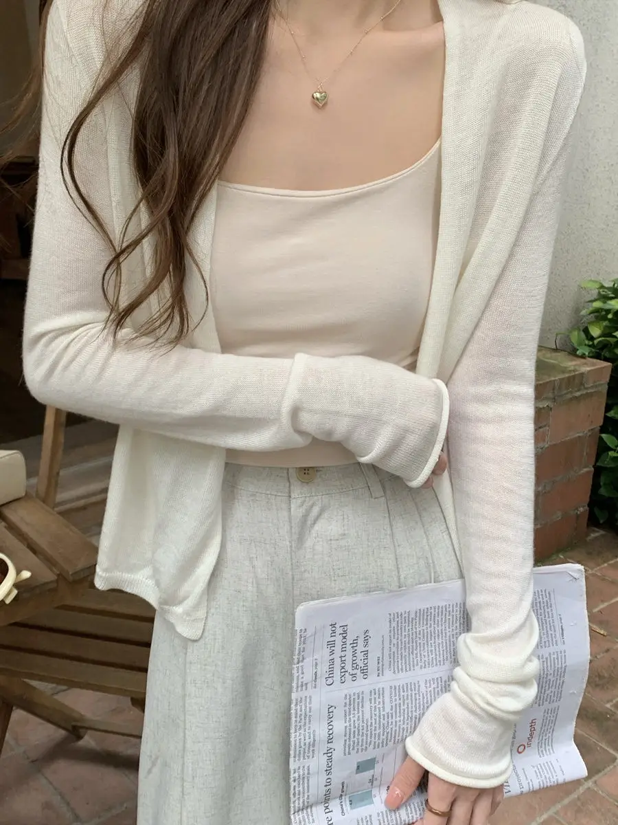 Lightweight Spring Knitted Cardigan Women's Long Sleeve Open Front Casual Outerwear Shawl Style Versatile Early Season Top
Lightweight Spring Knitted Cardigan Women's Long Sleeve Open Front Casual Outerwear Shawl Style Versatile Early Season Top