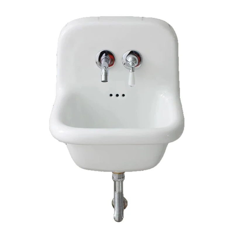Wall-mounted retro ceramic wash basin, bathroom, balcony, ultra-deep wash basin
Wall-mounted retro ceramic wash basin, bathroom, balcony, ultra-deep wash basin