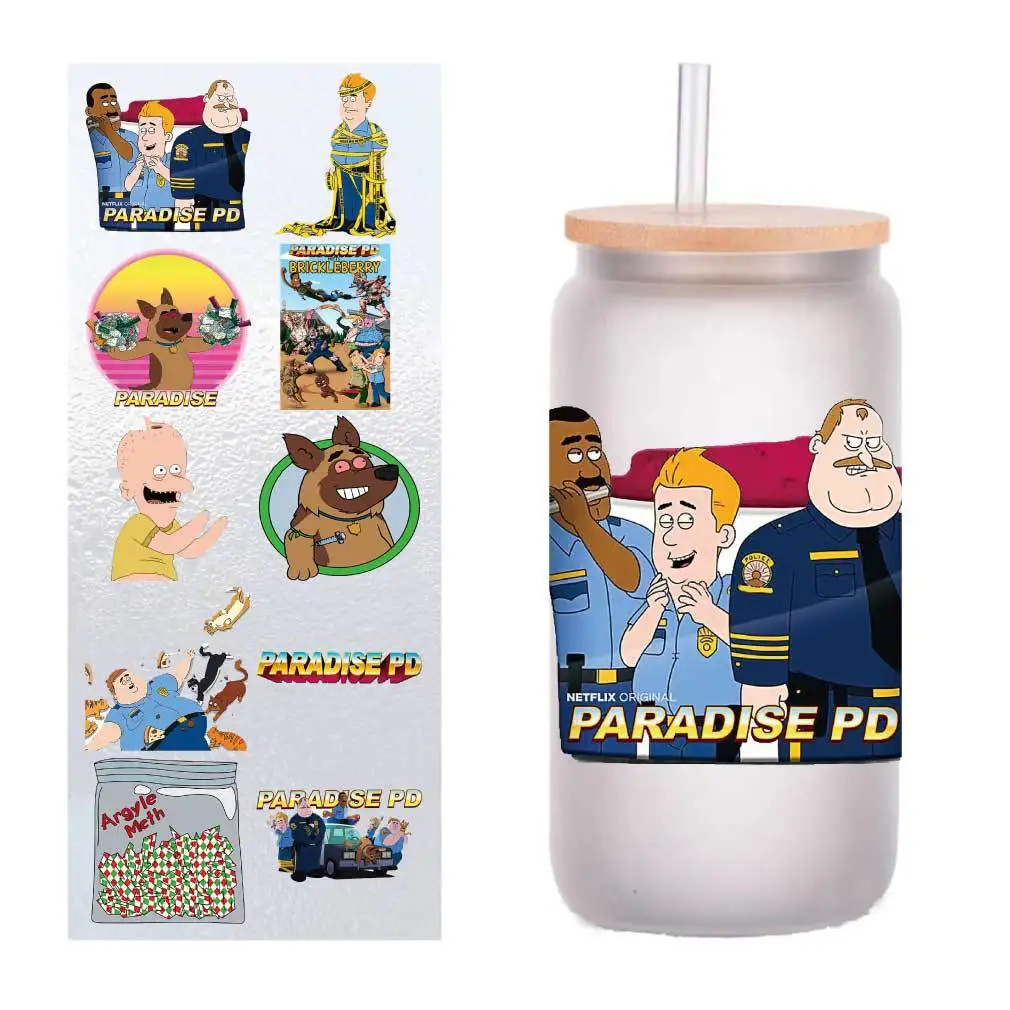 10/police cartoon UV transfer stickers Crystal label DIY Cup stickers customized four inches 
10/police cartoon UV transfer stickers Crystal label DIY Cup stickers customized four inches