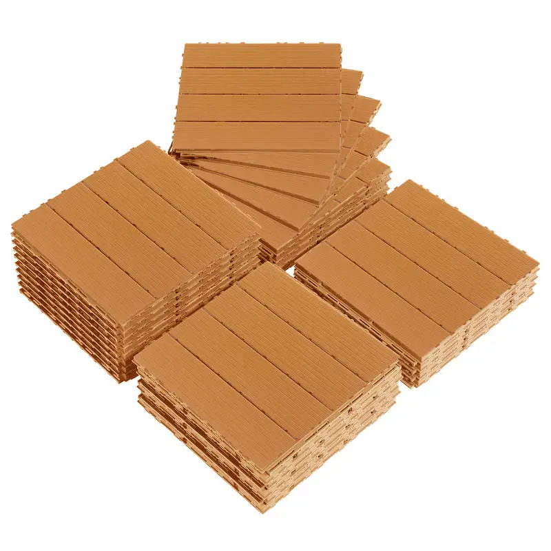 27pcs 29*29*2cm Light Brown PE Plastic Striped Outdoor Flooring
27pcs 29*29*2cm Light Brown PE Plastic Striped Outdoor Flooring