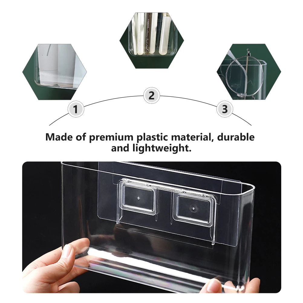 2Pcs Wall-Mounted Storage Boxes Transparent Makeup Brush Cases Storage Sundries Organizers for Bedroom Dorm Office
2Pcs Wall-Mounted Storage Boxes Transparent Makeup Brush Cases Storage Sundries Organizers for Bedroom Dorm Office