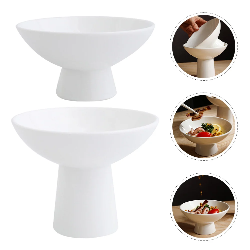 2 Pcs Basket Tall Fruit Bowl Ceramic Cake Plate Household Stand Storage Dessert Wedding Food Serving White
2 Pcs Basket Tall Fruit Bowl Ceramic Cake Plate Household Stand Storage Dessert Wedding Food Serving White