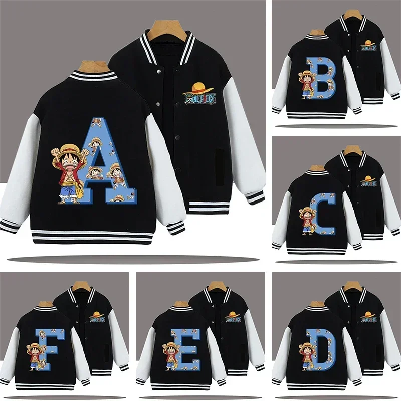 New Letter A-Z Pirates King Children's Baseball Uniform Cartoon Print Boys' Sport Shirt Girls' Casual Top Spring/Summer Jacket 
New Letter A-Z Pirates King Children's Baseball Uniform Cartoon Print Boys' Sport Shirt Girls' Casual Top Spring/Summer Jacket