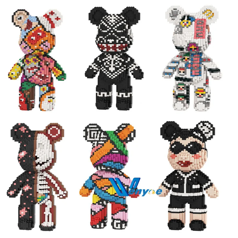 Colorful Bear Mini Brick Half Anatomy Fluid Art Bear Ornament Educational Building Block DIY Assembly Brick for Home Decoration
Colorful Bear Mini Brick Half Anatomy Fluid Art Bear Ornament Educational Building Block DIY Assembly Brick for Home Decoration