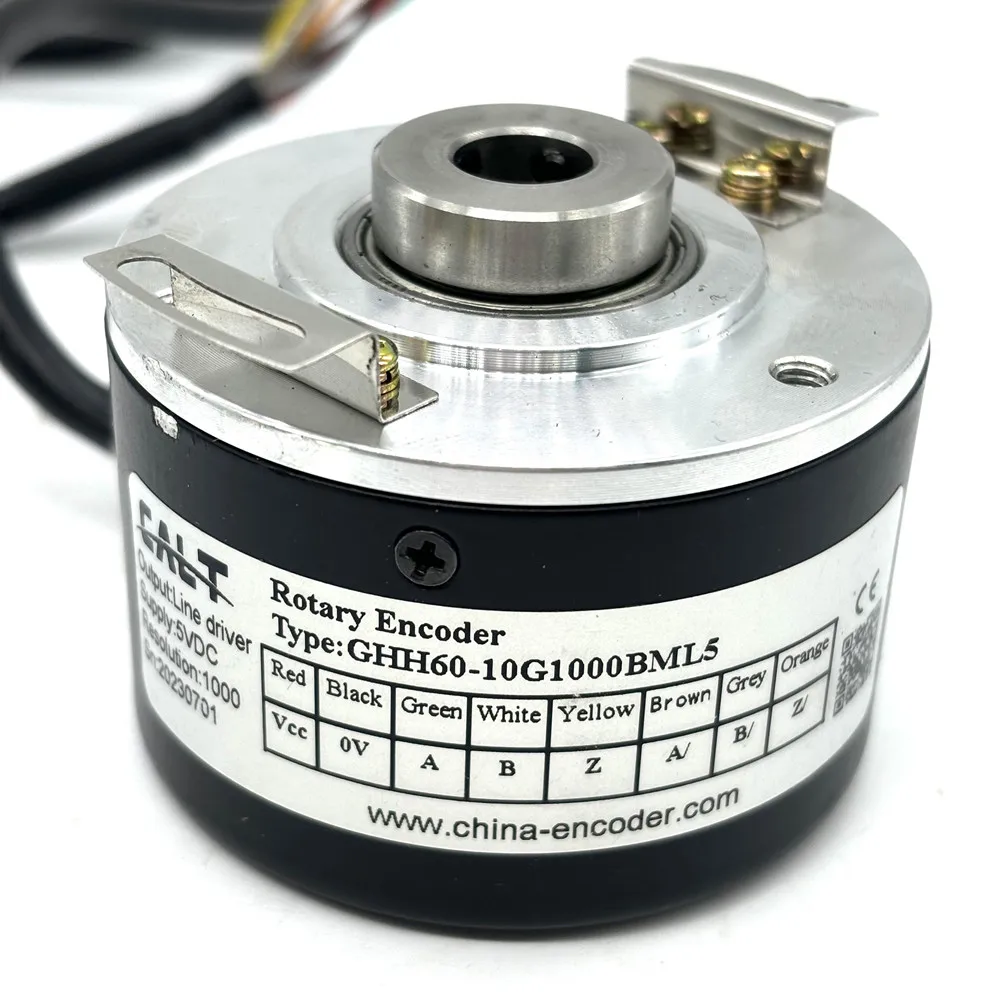 CALT 60mm Outer 12mm Hollow Shaft Rotary Encoder 10-5000ppr High Resolution Incremental Encoder for Printing Machines
CALT 60mm Outer 12mm Hollow Shaft Rotary Encoder 10-5000ppr High Resolution Incremental Encoder for Printing Machines