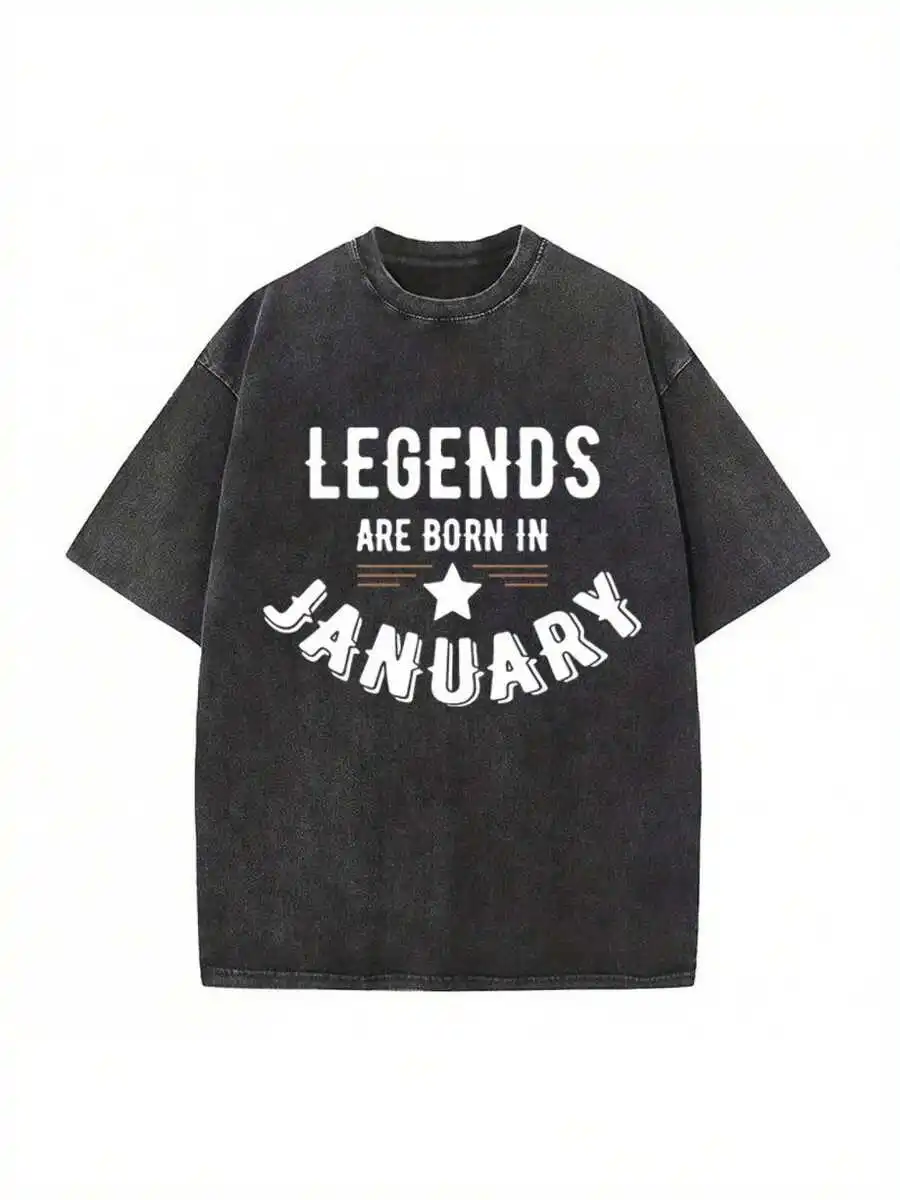 American Retro Loose Fit Washed Cotton Printed Tee With January Legend Graphic
American Retro Loose Fit Washed Cotton Printed Tee With January Legend Graphic