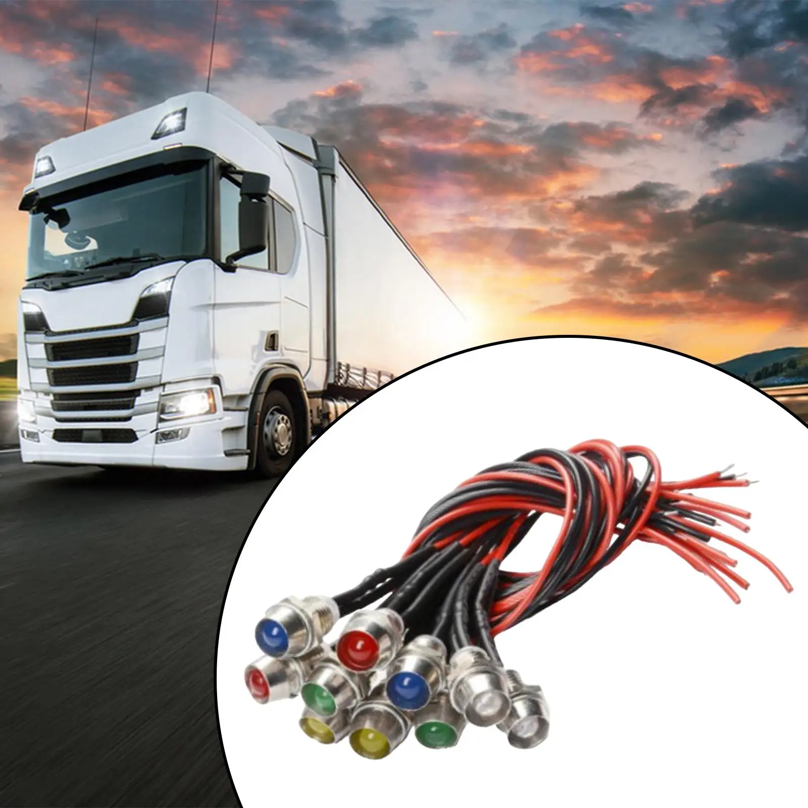 10x LED Indicator Lights Waterproof with 22cm Wires Easy Installation Warning
10x LED Indicator Lights Waterproof with 22cm Wires Easy Installation Warning