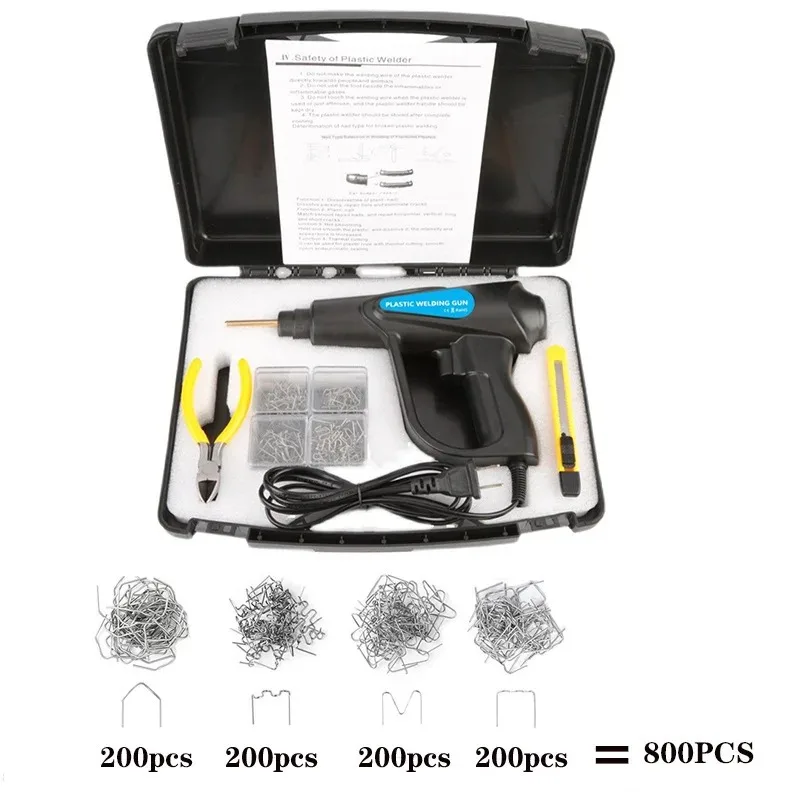 Car bumper repair gun, hand tool 70W hot rivet machine, plastic welding machine, plastic repair soldering iron kit
Car bumper repair gun, hand tool 70W hot rivet machine, plastic welding machine, plastic repair soldering iron kit