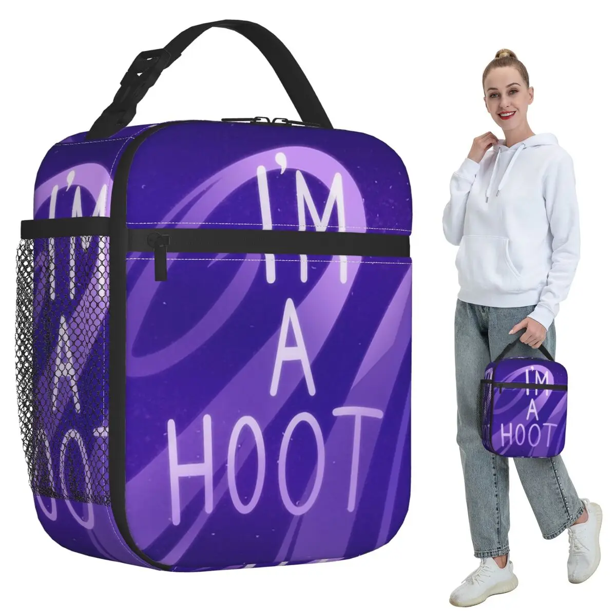 Helluva Boss Stolas's I'm A Hoot Mug Insulated Lunch Bag for Women Office Cooler Thermal Food Box Tote Portable Lunch Boxes
Helluva Boss Stolas's I'm A Hoot Mug Insulated Lunch Bag for Women Office Cooler Thermal Food Box Tote Portable Lunch Boxes