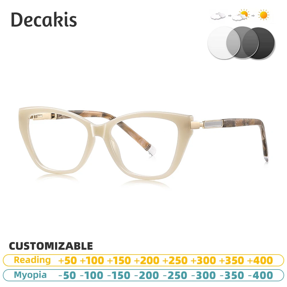 Women's TR90 Cat Eye Prescription Glasses Simple Geometric Small Frame Anti-Blue Light Photochromic Myopia Reading Sunglasses +1
Women's TR90 Cat Eye Prescription Glasses Simple Geometric Small Frame Anti-Blue Light Photochromic Myopia Reading Sunglasses +1