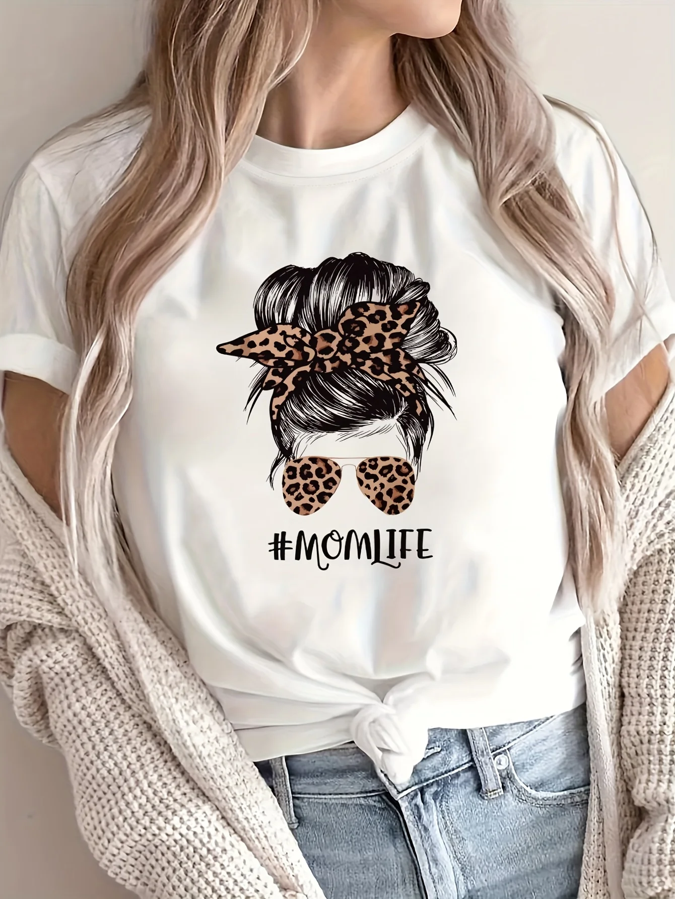 Women's Mother's Day Print T-Shirt Fashion Round Neck Short Sleeve Cotton Tees Retro Hip Hop Y2k T-shirt Summer Women Clothing
Women's Mother's Day Print T-Shirt Fashion Round Neck Short Sleeve Cotton Tees Retro Hip Hop Y2k T-shirt Summer Women Clothing