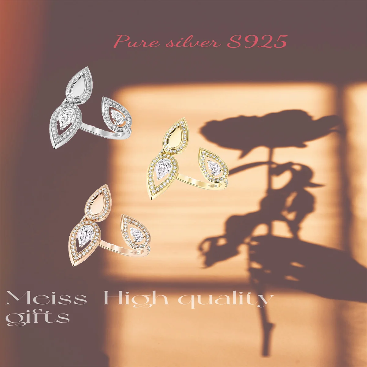 Pure silver s925 ring Advanced temperament, droplet shaped ring, daily commuting, exquisite ladies
Pure silver s925 ring Advanced temperament, droplet shaped ring, daily commuting, exquisite ladies