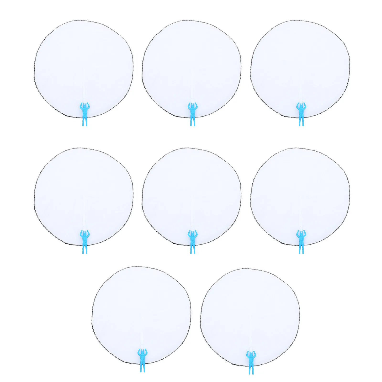 8Pcs White Blank Parachute Set for Kids Painting Drawing Flying Outdoor Simulation Play Slow Landing Mini Soldier Parachute
8Pcs White Blank Parachute Set for Kids Painting Drawing Flying Outdoor Simulation Play Slow Landing Mini Soldier Parachute