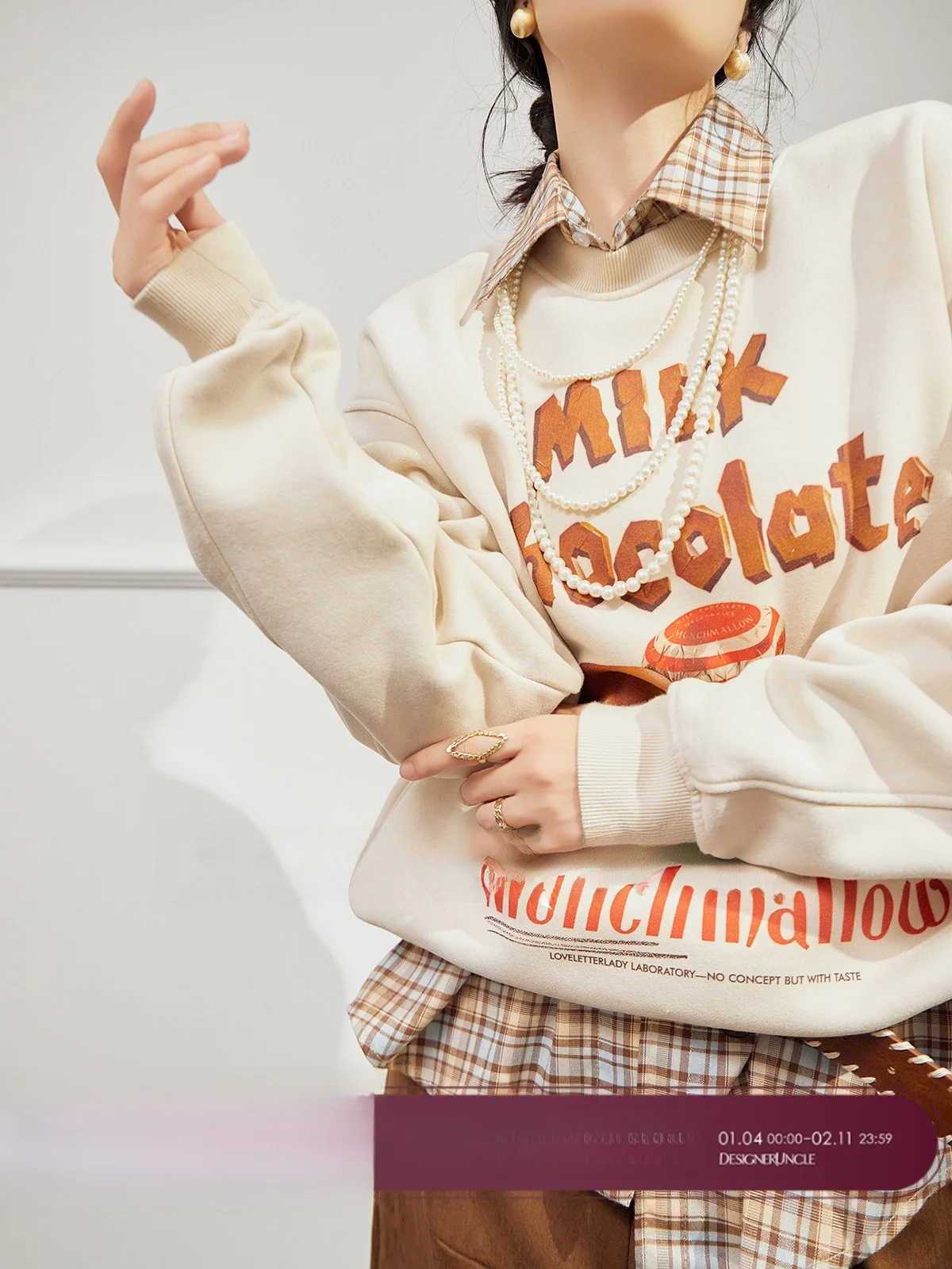 Женская толстовка U×LAB с флисовой подкладкой и принтом, круглый вырез, цвет молочный, осень 2025, новинка, свободный крой, длинный рукав
Женская толстовка U×LAB с флисовой подкладкой и принтом, круглый вырез, цвет молочный, осень 2025, новинка, свободный крой, длинный рукав