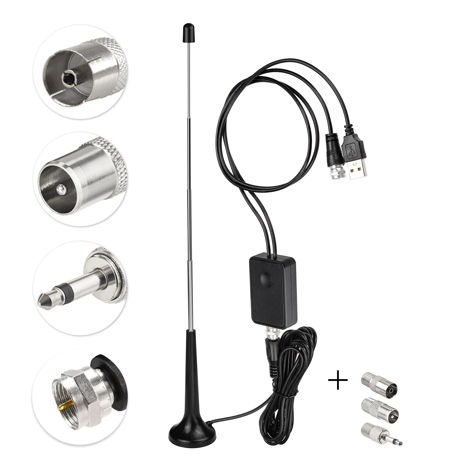 Внутренняя телескопическая антенна Superbat DAB+ FM с магнитным основанием, коаксиальный кабель 3 м и усилитель сигнала для домашнего стерео AV-ресивера
Внутренняя телескопическая антенна Superbat DAB+ FM с магнитным основанием, коаксиальный кабель 3 м и усилитель сигнала для домашнего стерео AV-ресивера