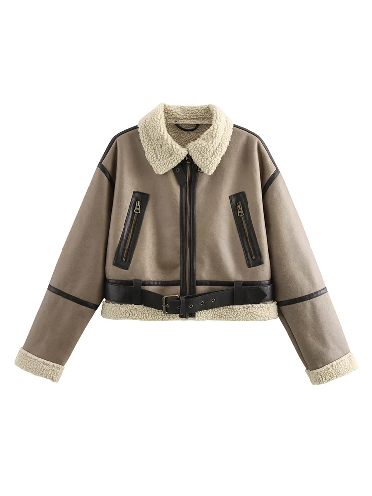 2024 Autumn/Winter Euro-American Feminine Vintage Casual Lapel Zip-Up With Pocket Bomber Jacket
2024 Autumn/Winter Euro-American Feminine Vintage Casual Lapel Zip-Up With Pocket Bomber Jacket