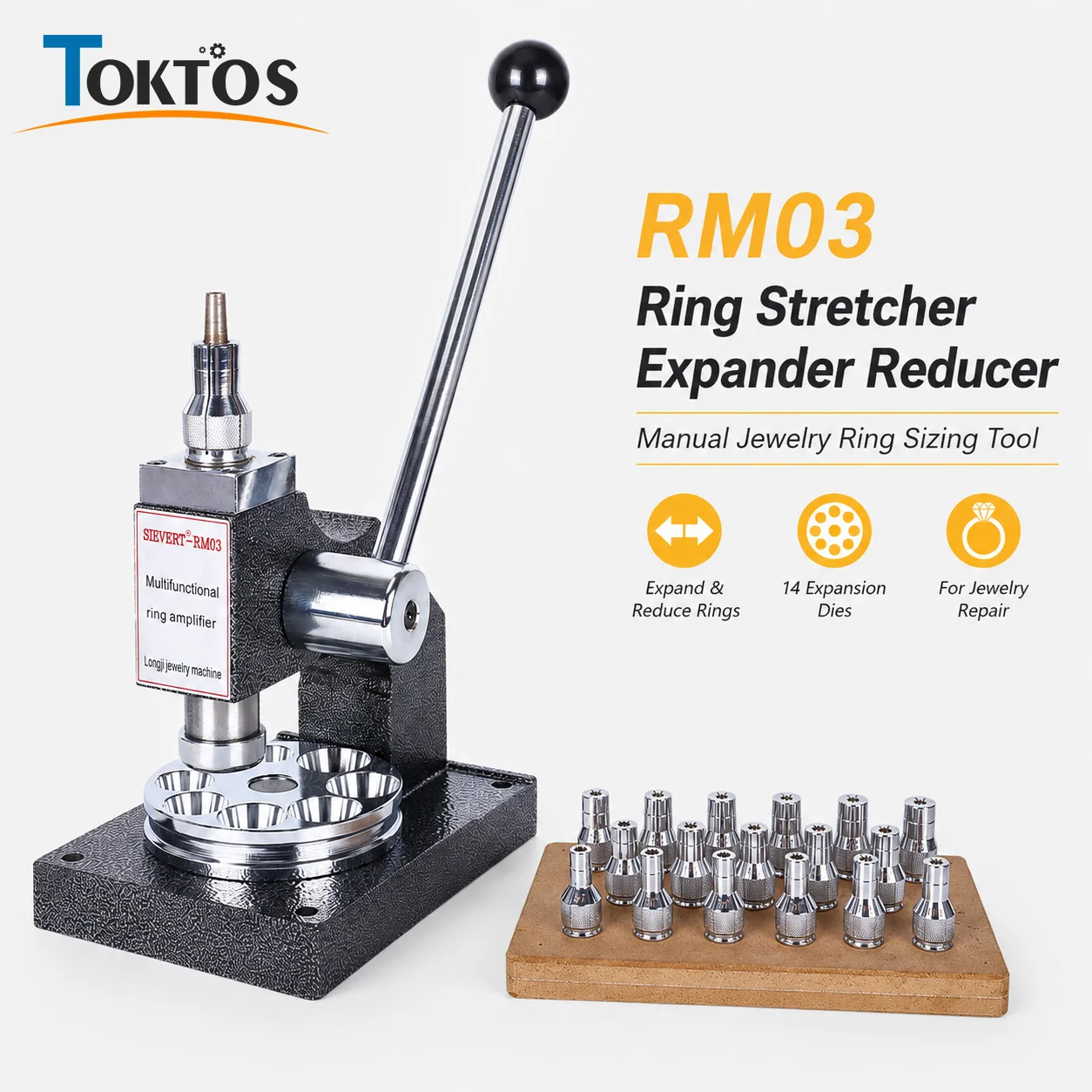 TOKTOS HH-RS01 Jewelry Ring Stretcher and Enlarger Ring Resizing Tool for Round and Oval Rings Bangles
TOKTOS HH-RS01 Jewelry Ring Stretcher and Enlarger Ring Resizing Tool for Round and Oval Rings Bangles