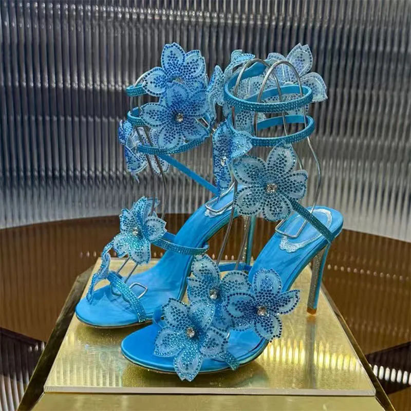 Летние сандалии-гладиаторы на высоком каблуке, женские сандалии-гладиаторы со стразами и цветами, вечерние туфли с ремешком на щиколотке, женские сандалии на шпильке 
Летние сандалии-гладиаторы на высоком каблуке, женские сандалии-гладиаторы со стразами и цветами, вечерние туфли с ремешком на щиколотке, женские сандалии на шпильке