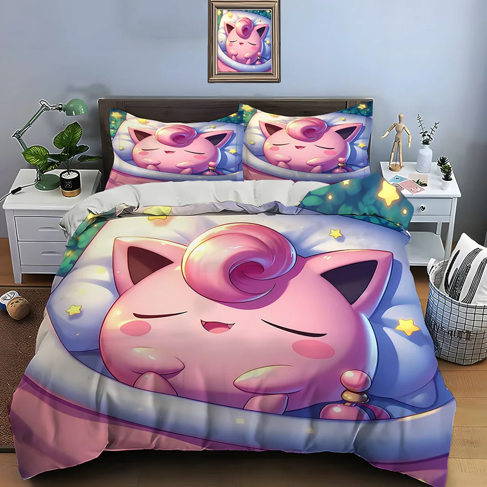 Комплект постельного белья с принтом Pokemon Jigglypuff, 1 пододеяльник, 2 наволочки, комплект постельного белья для взрослых и детей, роскошный подарок на день рождения
Комплект постельного белья с принтом Pokemon Jigglypuff, 1 пододеяльник, 2 наволочки, комплект постельного белья для взрослых и детей, роскошный подарок на день рождения