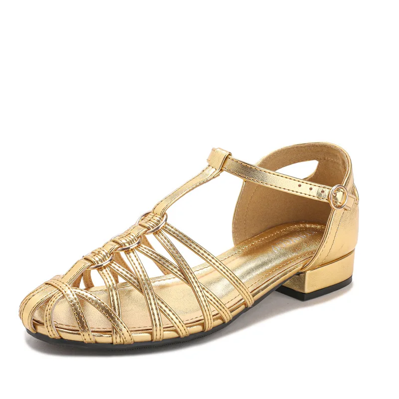 Fashionable Woven Roman Sandals Bright Bread Head Vintage Buckle Hollow out Fairy Style Women's Shoes Thick Heel Comfortable
Fashionable Woven Roman Sandals Bright Bread Head Vintage Buckle Hollow out Fairy Style Women's Shoes Thick Heel Comfortable