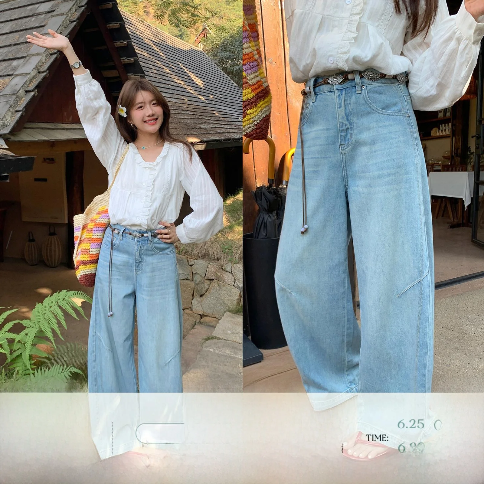 Sisilyon Denim Player Spring Summer Vintage Faded Knife Wide Leg Jeans Women's Small Size Slimming High Waist Cotton Ble...
Sisilyon Denim Player Spring Summer Vintage Faded Knife Wide Leg Jeans Women's Small Size Slimming High Waist Cotton Ble...