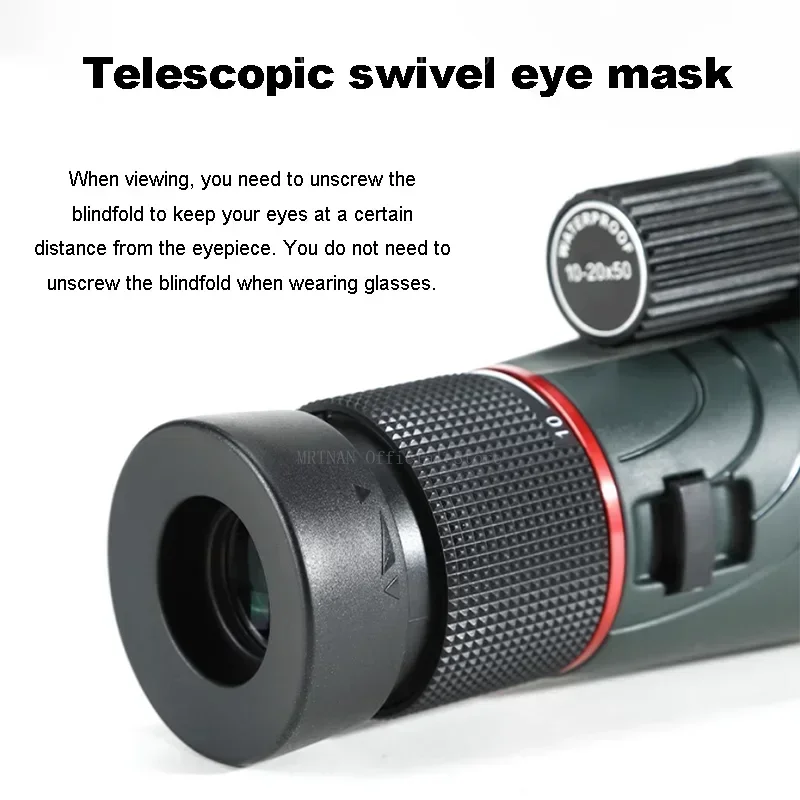 Powerful Telescope 10-20x50 Zoom HD Monocular Long distance With Tripod Phone Clip For Watching Bird Hunting Camping Binoculars
Powerful Telescope 10-20x50 Zoom HD Monocular Long distance With Tripod Phone Clip For Watching Bird Hunting Camping Binoculars