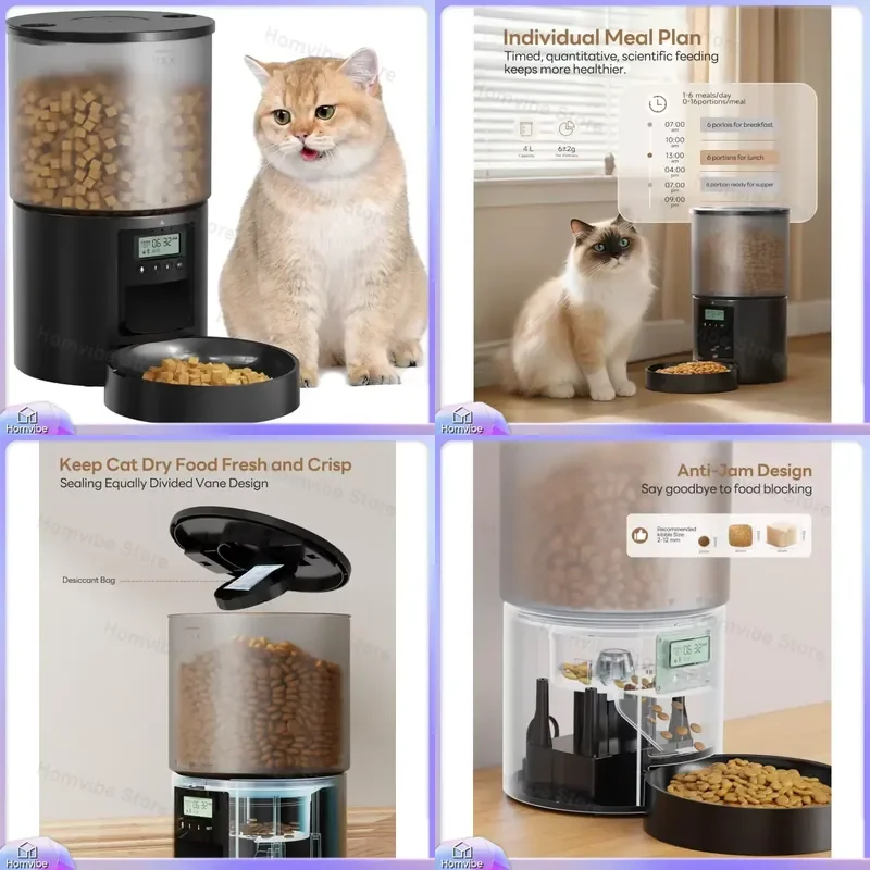 2025 New Smart Pet Feeder 4L ABS Automatic Cat Food Dispenser for Dry Kibble up to 20mm Grain Size USB Rechargeable Timer
2025 New Smart Pet Feeder 4L ABS Automatic Cat Food Dispenser for Dry Kibble up to 20mm Grain Size USB Rechargeable Timer