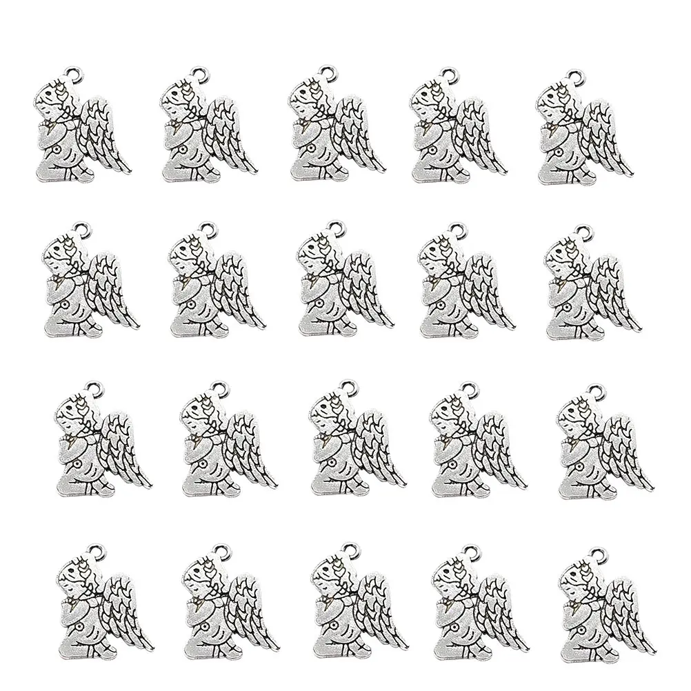 50pcs Angel Pendant Prayer Charm Keychain Metal Jewelry Accessories Silver Alloy DIY Supply Wing Design Bracelet Earrings Craft
50pcs Angel Pendant Prayer Charm Keychain Metal Jewelry Accessories Silver Alloy DIY Supply Wing Design Bracelet Earrings Craft