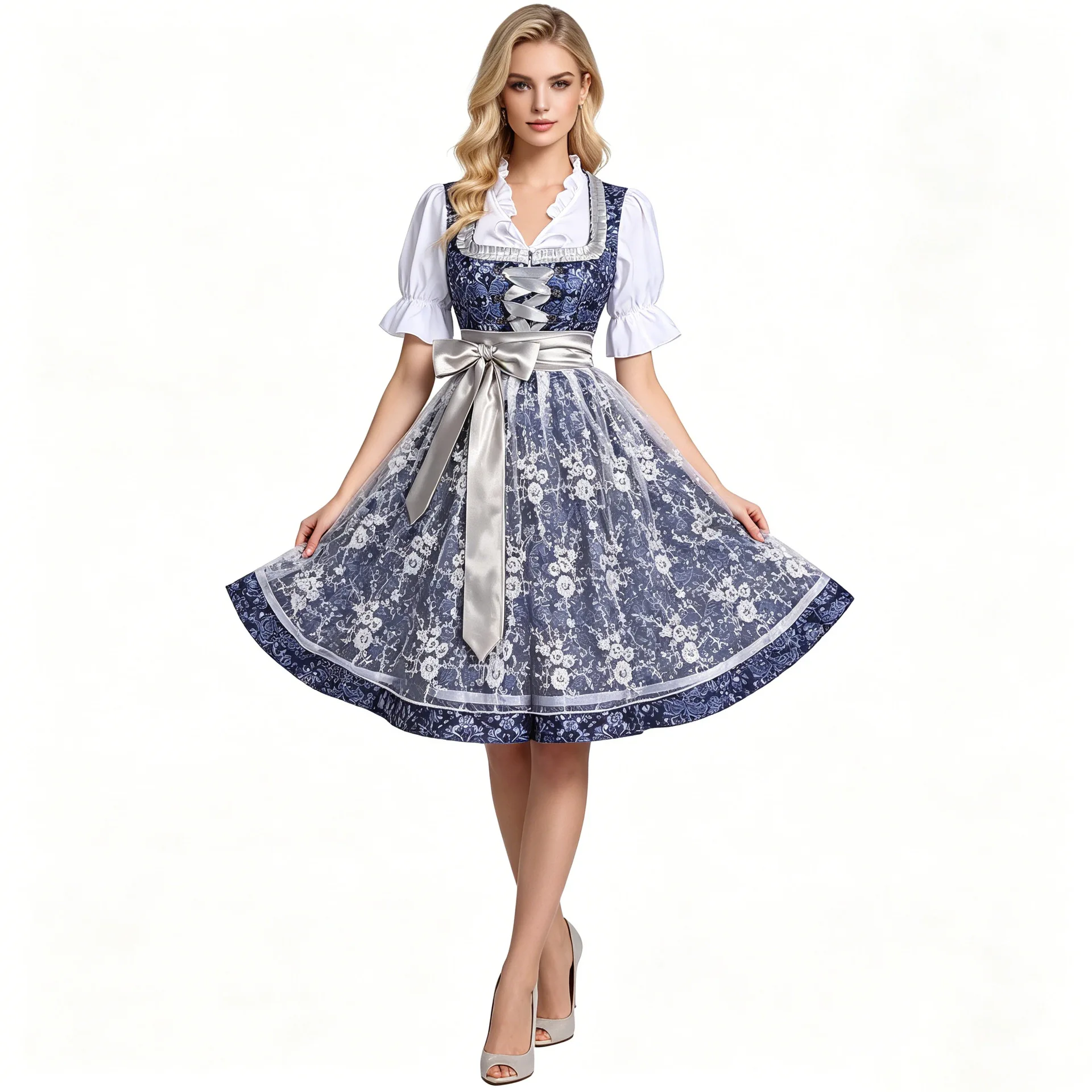 Women's German Dirndl Dress Bavarian Oktoberfest Carnival Costumes Floral Lace Dress Maid Outfit Halloween Cosplay Outfit Female
Women's German Dirndl Dress Bavarian Oktoberfest Carnival Costumes Floral Lace Dress Maid Outfit Halloween Cosplay Outfit Female