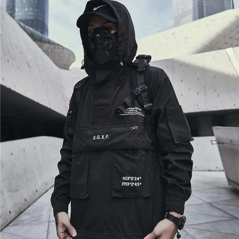 New Multi-pockets Hip Hop Techwear Cargo Jacket Men High Street Casual Functional Pullover Jackets Windbreaker
New Multi-pockets Hip Hop Techwear Cargo Jacket Men High Street Casual Functional Pullover Jackets Windbreaker