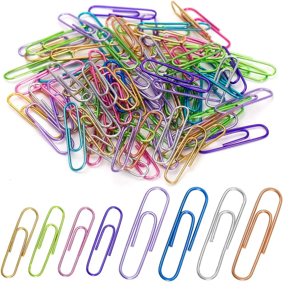 Colored Paper Clips 200pcs Jumbo & Medium 2 inch & 1.3 inch for Office School Supplies
Colored Paper Clips 200pcs Jumbo & Medium 2 inch & 1.3 inch for Office School Supplies