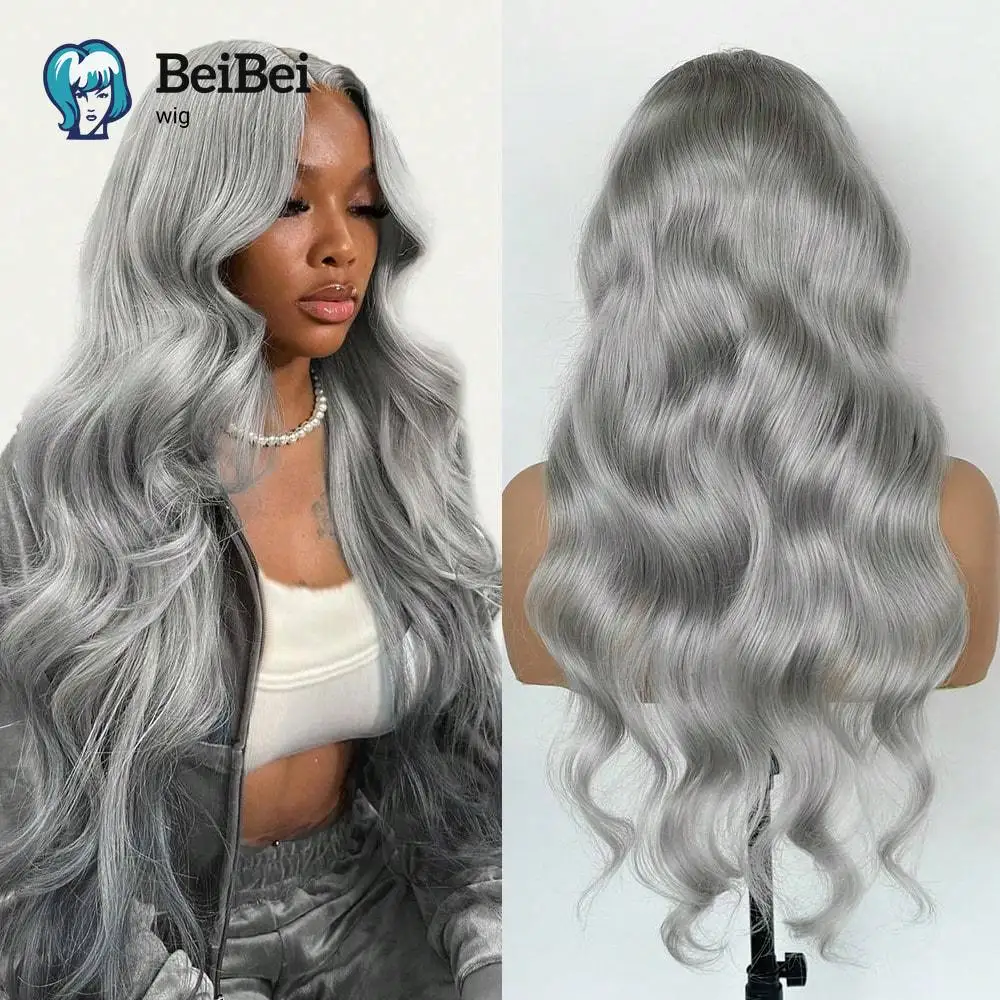 Grey Silvery Lace Front Wigs 180% Density Body Wave 13x4 Transparent Pre Plucked Colored Lace Front Wigs Glueless Wigs for Women
Grey Silvery Lace Front Wigs 180% Density Body Wave 13x4 Transparent Pre Plucked Colored Lace Front Wigs Glueless Wigs for Women