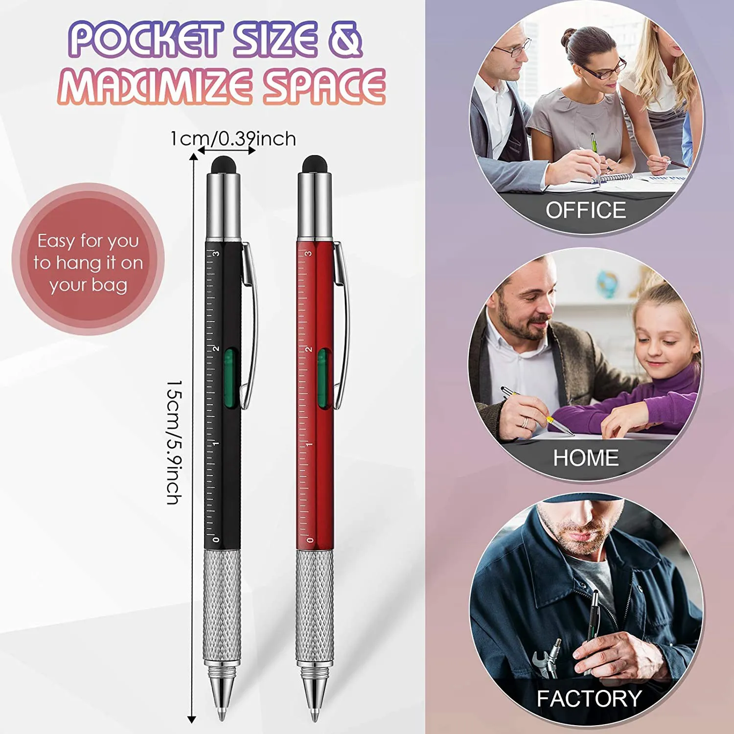 ABIJ-36 Pieces 6-In-1 Multitool Ballpoint Pens Gift Tool Pen Personalized Pen Tool Gadget Pen Gift For Men On Fathers Day
ABIJ-36 Pieces 6-In-1 Multitool Ballpoint Pens Gift Tool Pen Personalized Pen Tool Gadget Pen Gift For Men On Fathers Day