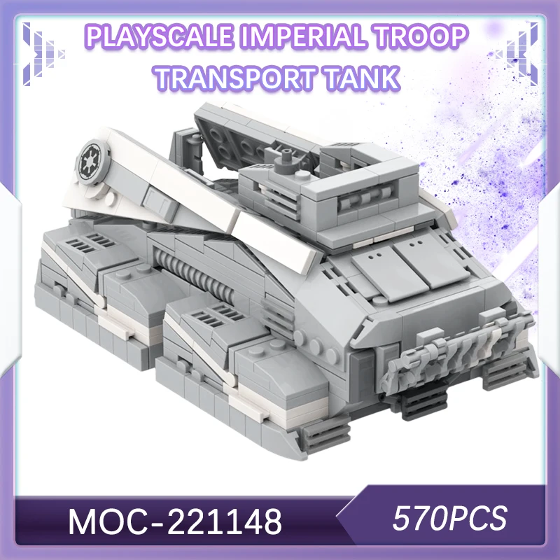 570PCS NEW DIY Space War Playscale Imperial Troop Transport Tank Building Blocks Set Adults Set Creative Boys Gifts MOC-221148
570PCS NEW DIY Space War Playscale Imperial Troop Transport Tank Building Blocks Set Adults Set Creative Boys Gifts MOC-221148