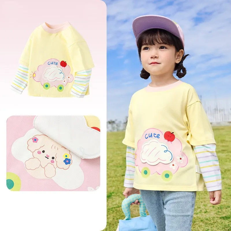 Children's Long Sleeve Cotton T-Shirt Thin Pure Cotton Base Layer Shirt Cartoon Design Summer Fashionable Kids' Top
Children's Long Sleeve Cotton T-Shirt Thin Pure Cotton Base Layer Shirt Cartoon Design Summer Fashionable Kids' Top