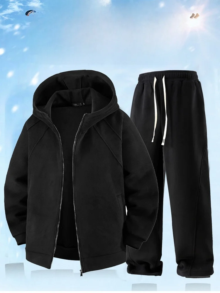 plus Size Winter Thiened Fce Men's Casual Sportswear Set Open Cardigan Jaet Long Sve Long Pants Polyester Spandex
plus Size Winter Thiened Fce Men's Casual Sportswear Set Open Cardigan Jaet Long Sve Long Pants Polyester Spandex