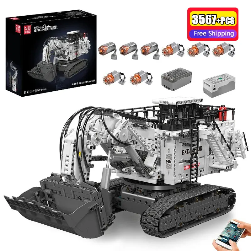 MOULD KING 17067 Building Blocks APP Remote Control Motorized Crawler Excavator Mechanical Assembly Truck Bricks Toys Kids Gift
MOULD KING 17067 Building Blocks APP Remote Control Motorized Crawler Excavator Mechanical Assembly Truck Bricks Toys Kids Gift