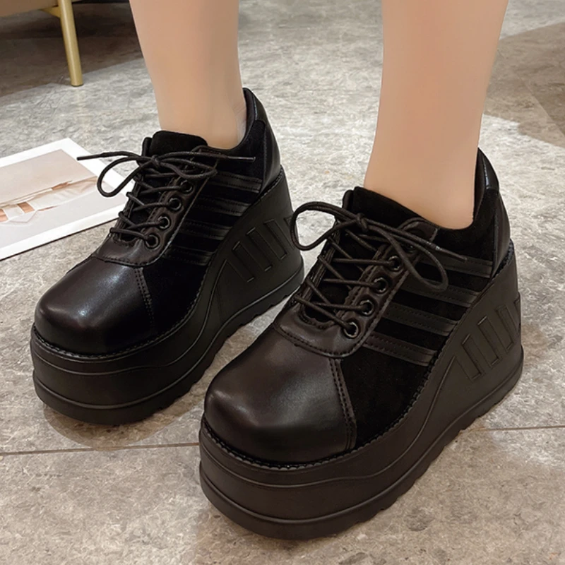 Brand New Punk Street Fashion Black Gothic Style Girls Cosplay Platform High Heels Sneakers Wedges Shoes Woman Pumps Big Size 43
Brand New Punk Street Fashion Black Gothic Style Girls Cosplay Platform High Heels Sneakers Wedges Shoes Woman Pumps Big Size 43