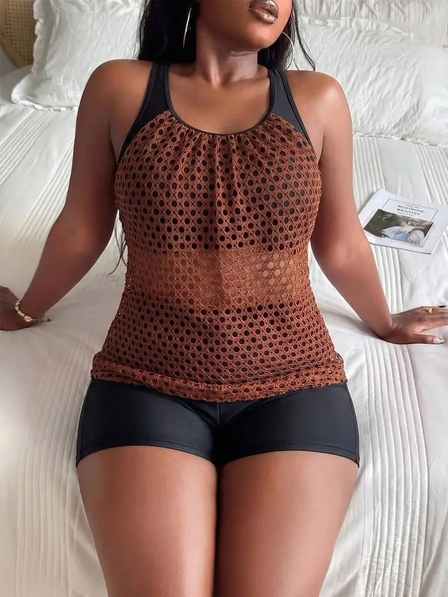Plus Size Womens Crochet Mesh Tankini Swimsuit Set Beachwear Summer
Plus Size Womens Crochet Mesh Tankini Swimsuit Set Beachwear Summer