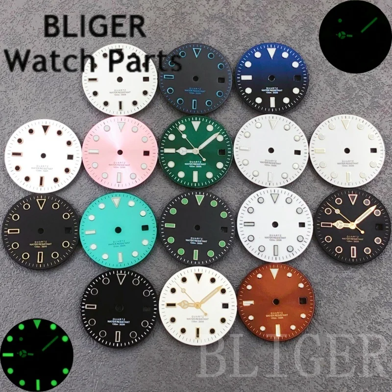BLIGER 29 мм, белый, черный, зеленый, розовый кварцевый циферблат, светящаяся золотая розовая маркировка, подходит для часов RONDA 515, запасная часть с кварцевым механизмом
BLIGER 29 мм, белый, черный, зеленый, розовый кварцевый циферблат, светящаяся золотая розовая маркировка, подходит для часов RONDA 515, запасная часть с кварцевым механизмом