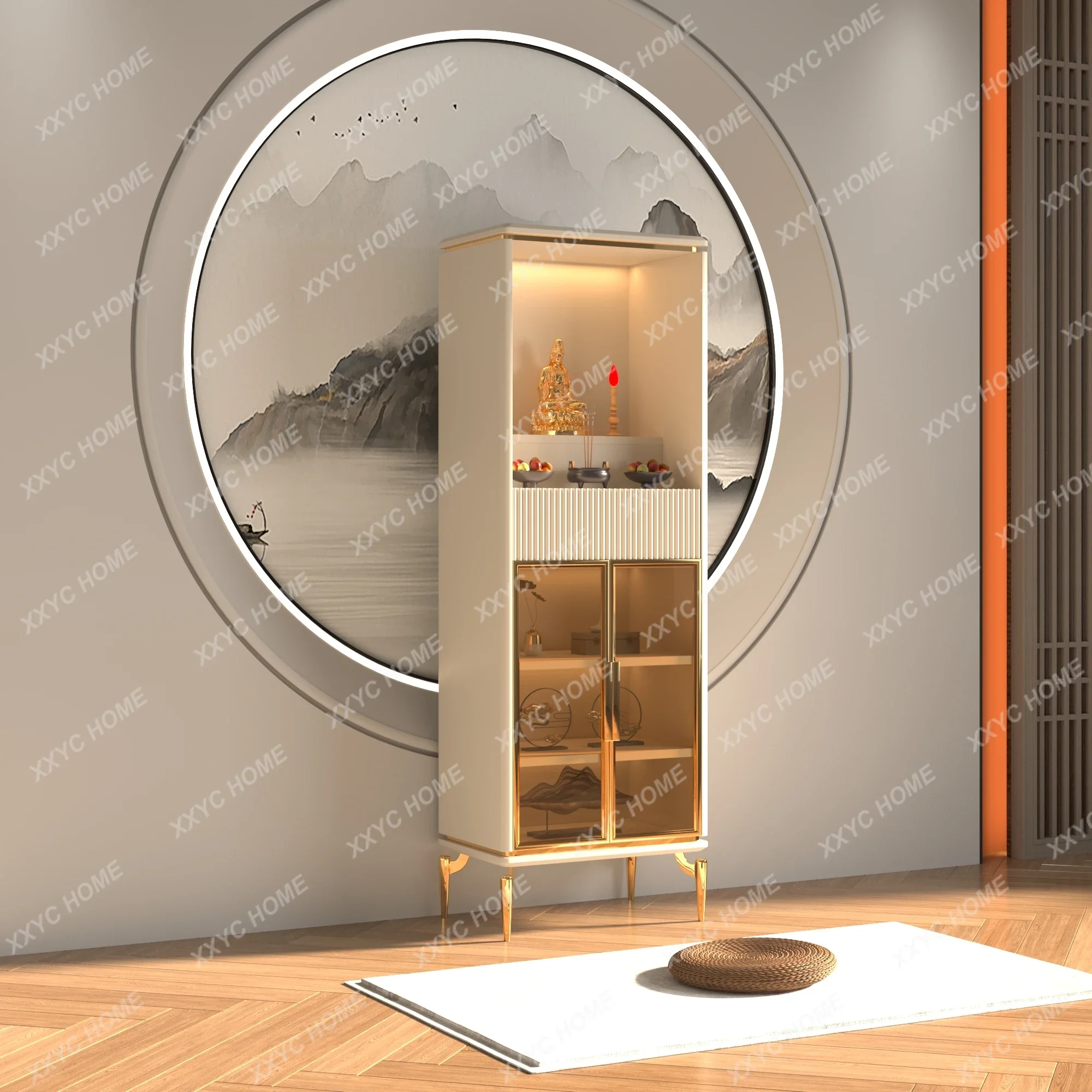 Modern new Chinese vertical cabinet light luxury minimalist Buddhist shrine shrine entrance cabinet Buddhist shrine table
Modern new Chinese vertical cabinet light luxury minimalist Buddhist shrine shrine entrance cabinet Buddhist shrine table